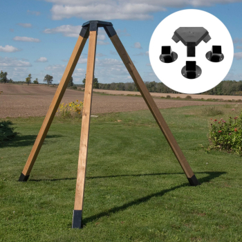 Preview: VIVERE Cacoon Tripod Holz-Gestell Halterungs-Kit
